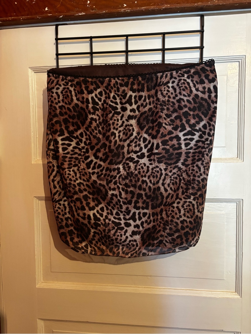 Animal Print Mini Skirt - Brown Leopard